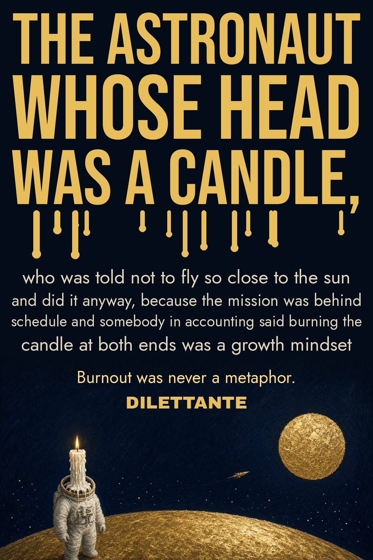 Cover for The Astronaut Whose Head Was a Candle